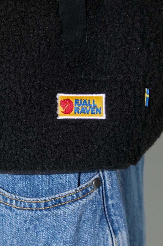 Куртка Fjallraven Vardag Pile чоловіча колір чорний перехідна фото 6