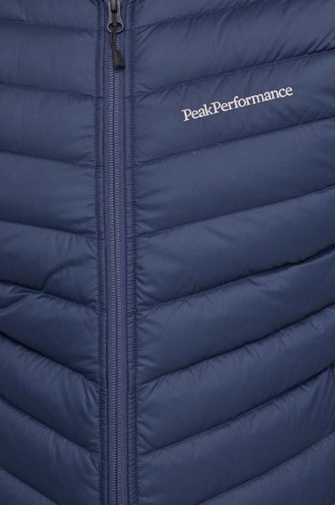 Пухова безрукавка Peak Performance чоловічий колір синій перехідний фото 5