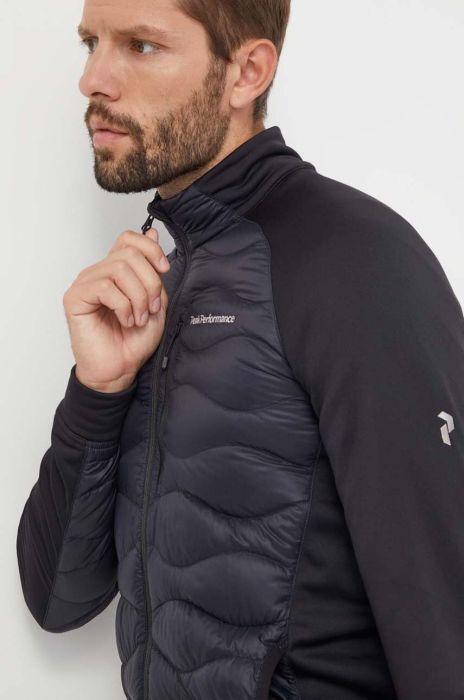 Спортивна пухова куртка Peak Performance Helium Down Hybrid колір чорний Спортивна пухова куртка Peak Performance Helium Down Hybrid колір чорний
