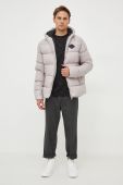 Пухова куртка Lacoste чоловіча колір сірий зимова