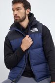 Пухова безрукавка The North Face чоловічий колір синій зимовий
