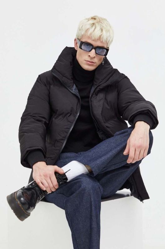 Куртка Sixth June чоловіча колір чорний зимова oversize (3644996) фото 2