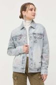 Джинсова куртка Guess перехідна колір блакитний