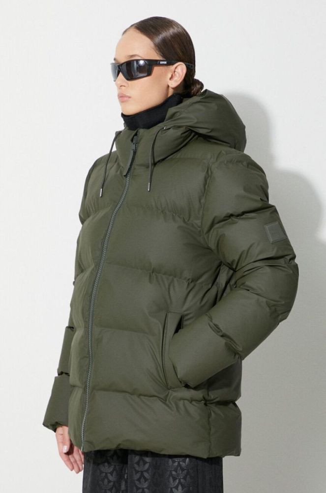 Куртка Rains 15120 Jackets колір зелений зимова фото 7