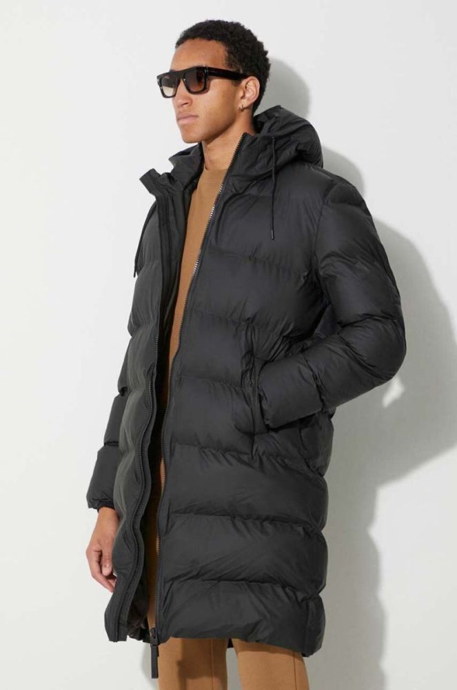 Куртка Rains 15130 Jackets колір чорний зимова фото 5