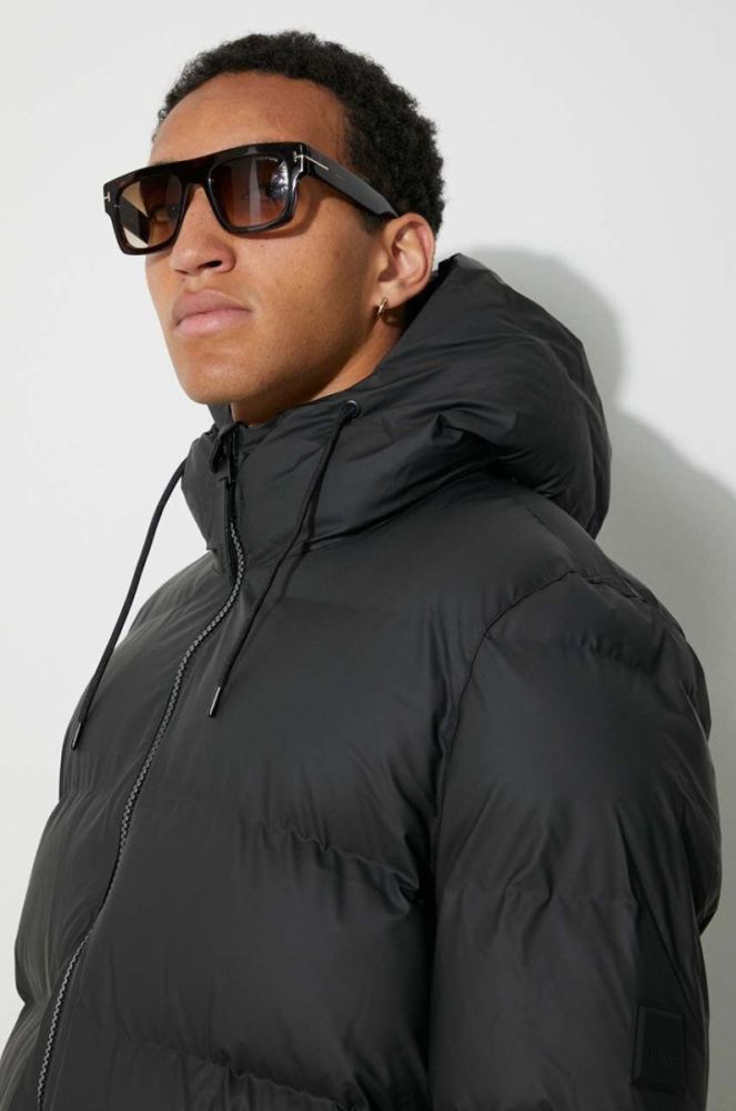 Куртка Rains 15130 Jackets колір чорний зимова фото 6