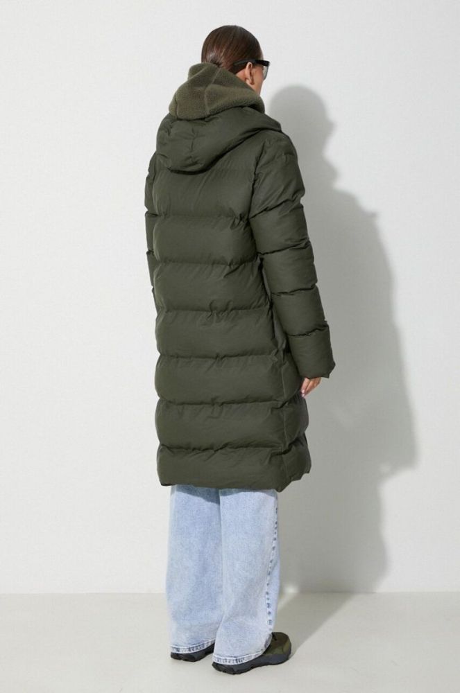 Куртка Rains 15130 Jackets колір зелений зимова фото 3