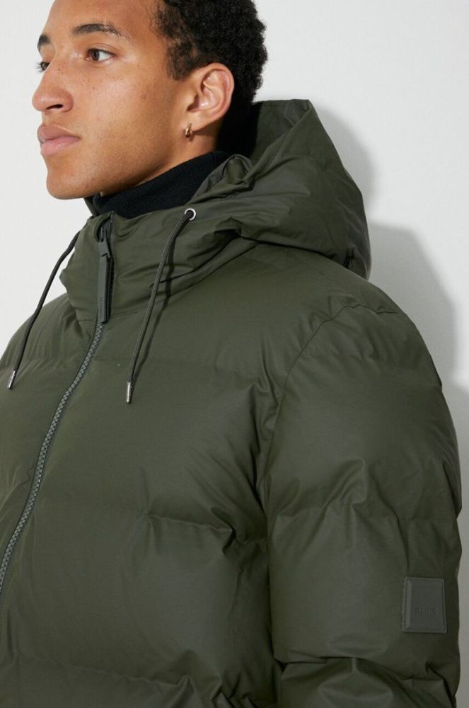 Куртка Rains 15130 Jackets колір зелений зимова фото 6