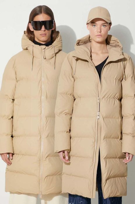 Куртка Rains 15130 Jackets колір бежевий зимова Куртка Rains 15130 Jackets колір бежевий зимова