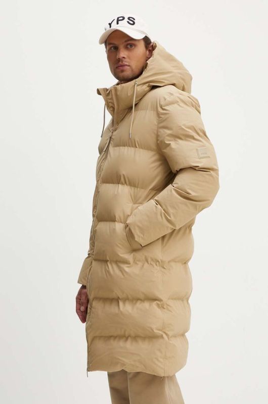 Куртка Rains 15130 Jackets колір бежевий зимова фото 2