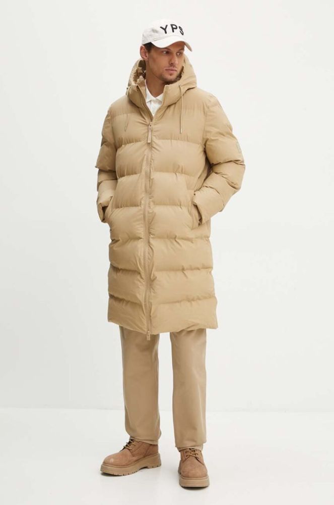 Куртка Rains 15130 Jackets колір бежевий зимова фото 4