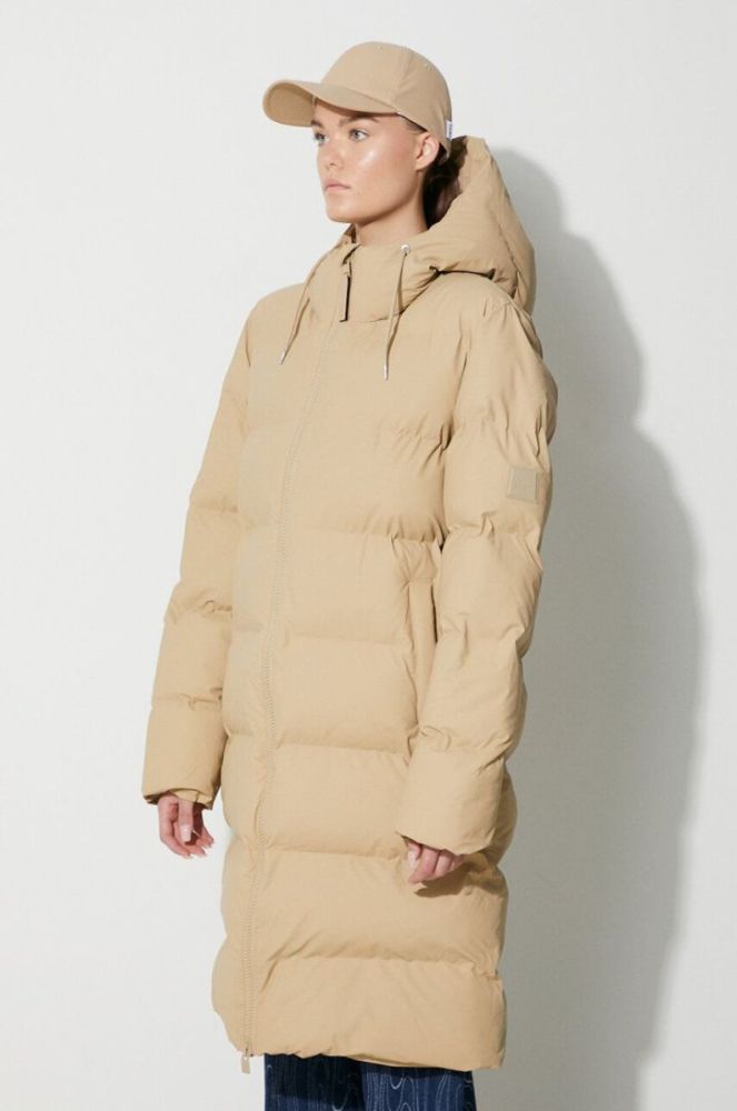 Куртка Rains 15130 Jackets колір бежевий зимова фото 7