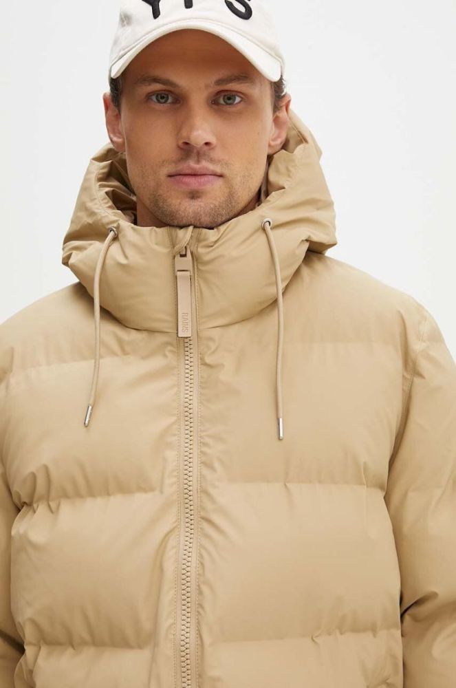 Куртка Rains 15130 Jackets колір бежевий зимова фото 8