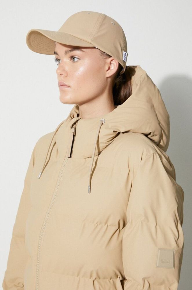 Куртка Rains 15130 Jackets колір бежевий зимова фото 9
