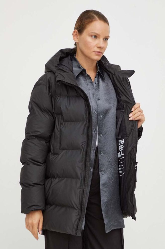 Куртка Rains 15190 Jackets колір чорний зимова фото 12