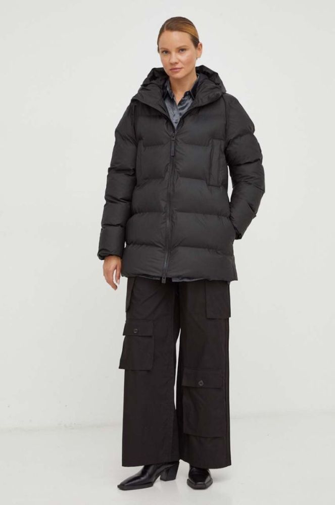 Куртка Rains 15190 Jackets колір чорний зимова фото 3