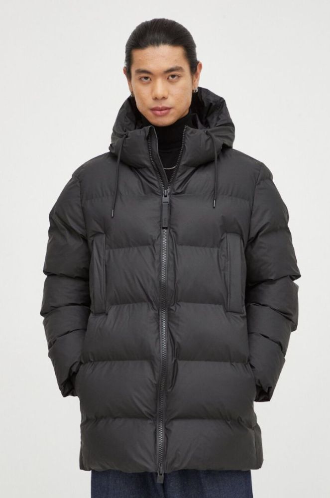 Куртка Rains 15190 Jackets колір чорний зимова фото 4