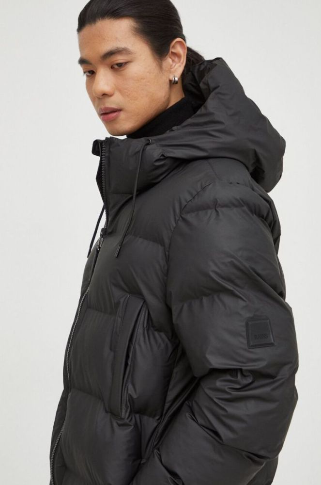Куртка Rains 15190 Jackets колір чорний зимова фото 8