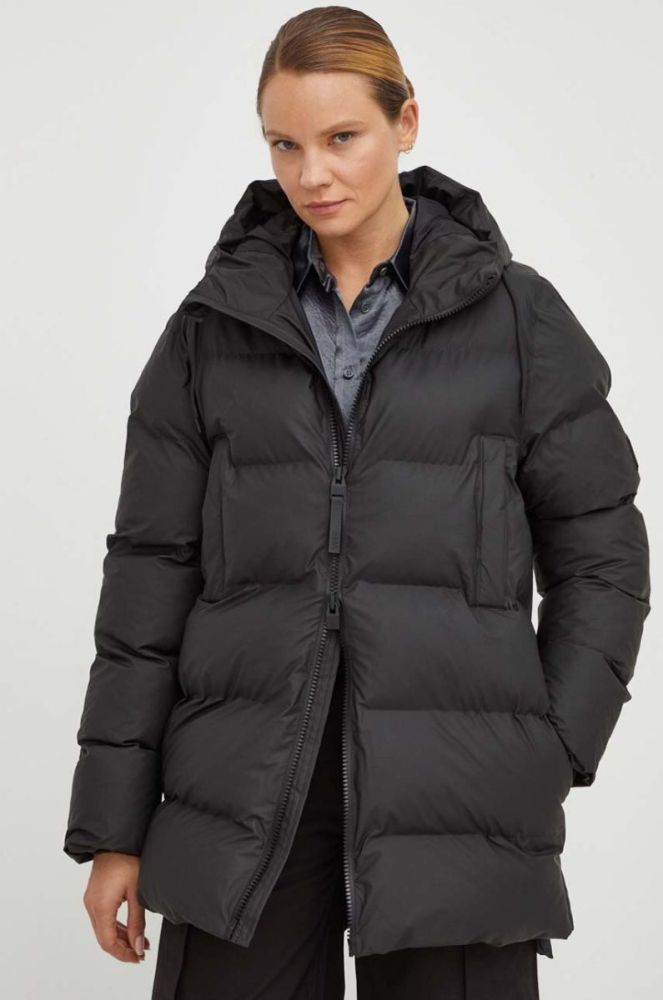 Куртка Rains 15190 Jackets колір чорний зимова фото 9