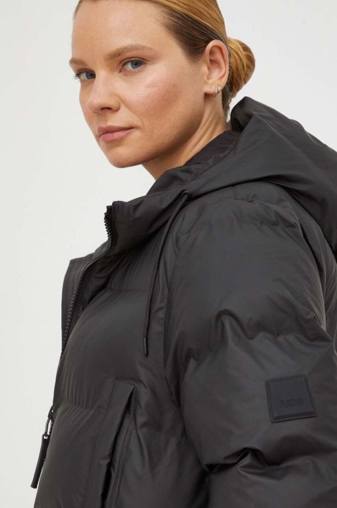 Куртка Rains 15190 Jackets колір чорний зимова фото 10