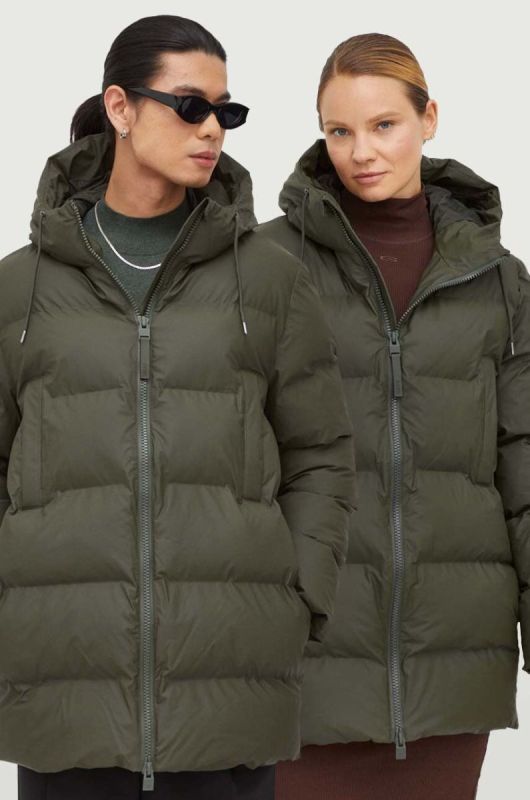 Куртка Rains 15190 Jackets колір зелений зимова