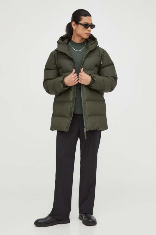 Куртка Rains 15190 Jackets колір зелений зимова фото 2