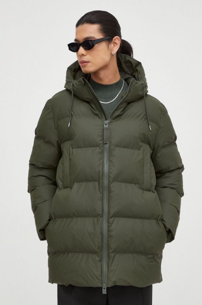 Куртка Rains 15190 Jackets колір зелений зимова фото 4