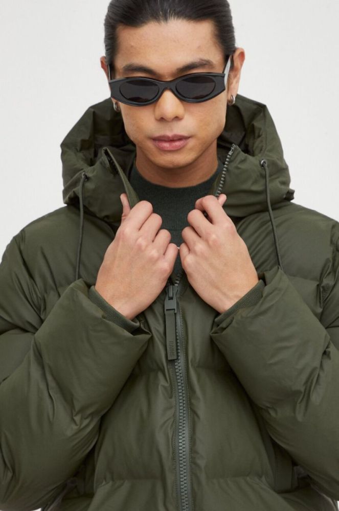 Куртка Rains 15190 Jackets колір зелений зимова фото 8