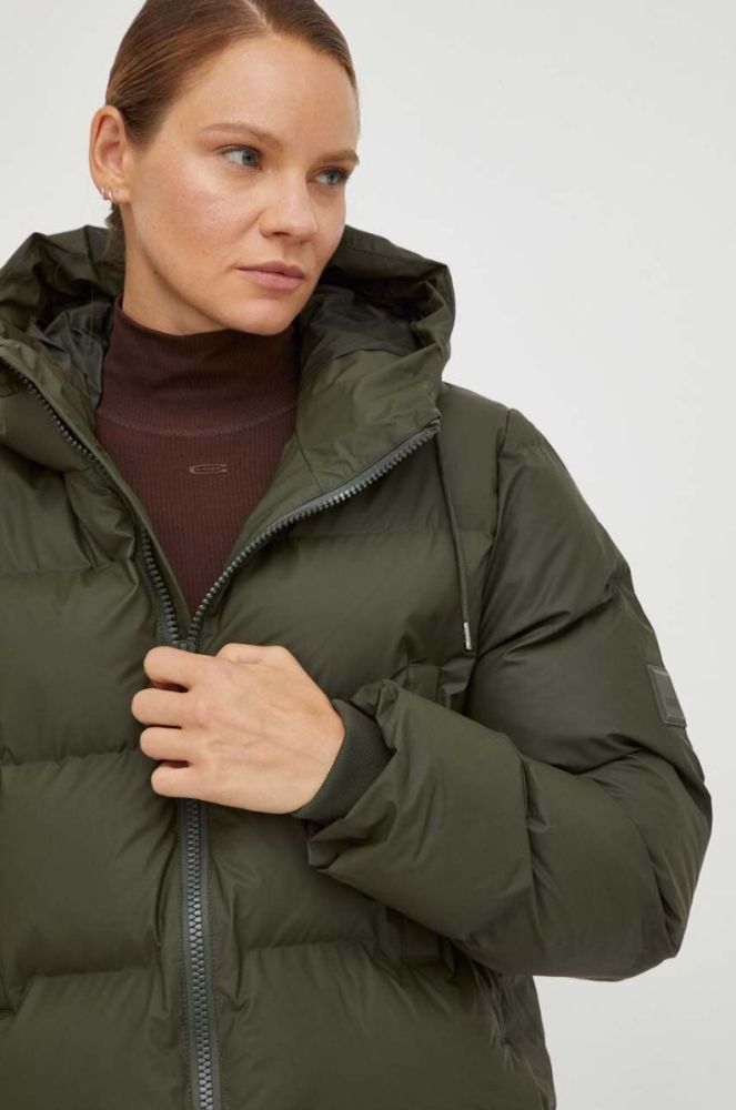 Куртка Rains 15190 Jackets колір зелений зимова фото 9