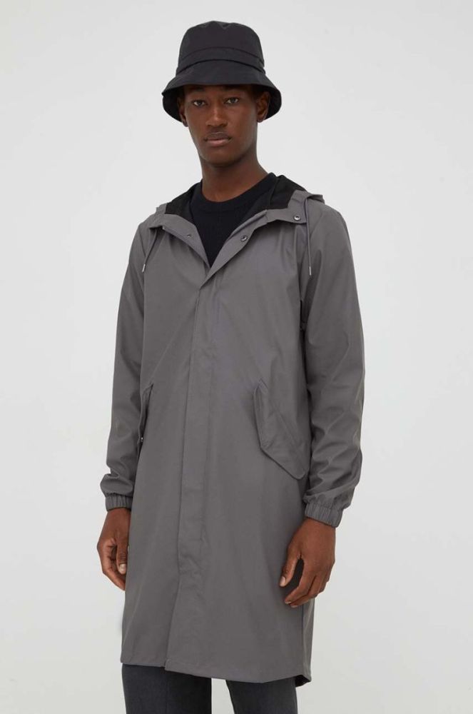 Дощовик Rains 18140 Jackets колір сірий перехідна фото 2