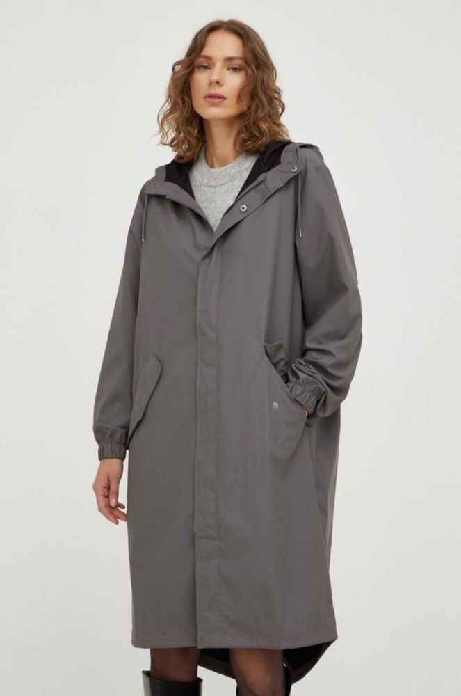 Дощовик Rains 18140 Jackets колір сірий перехідна фото 3