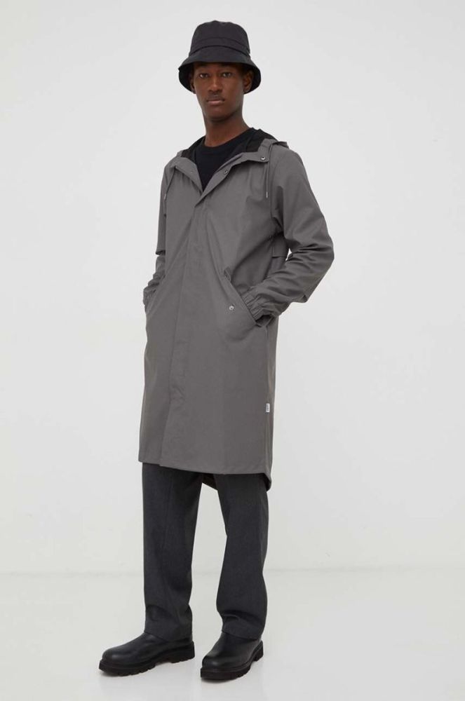 Дощовик Rains 18140 Jackets колір сірий перехідна фото 4