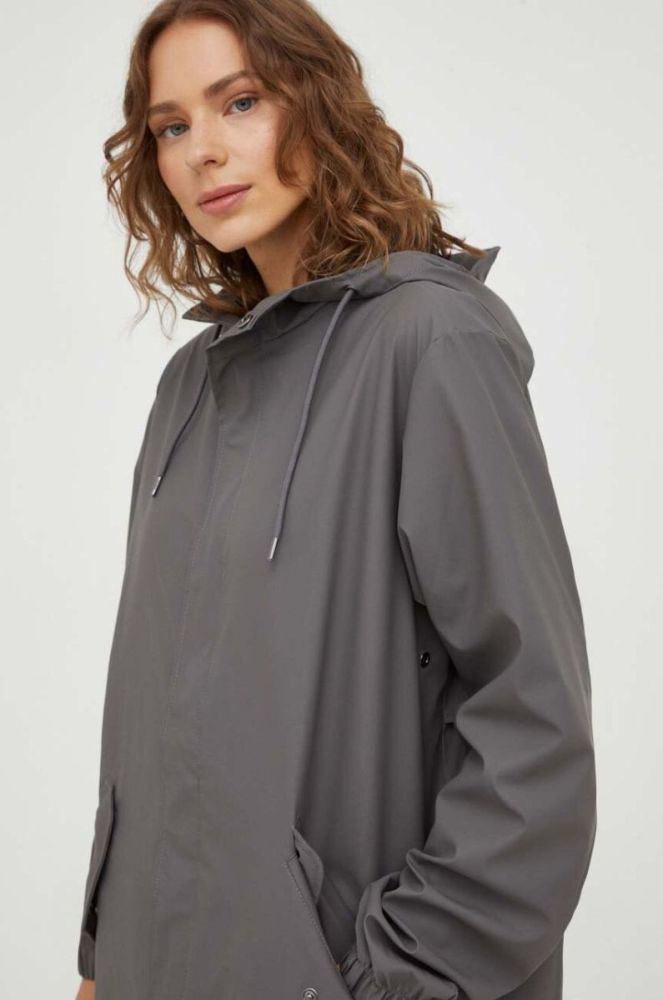 Дощовик Rains 18140 Jackets колір сірий перехідна фото 8