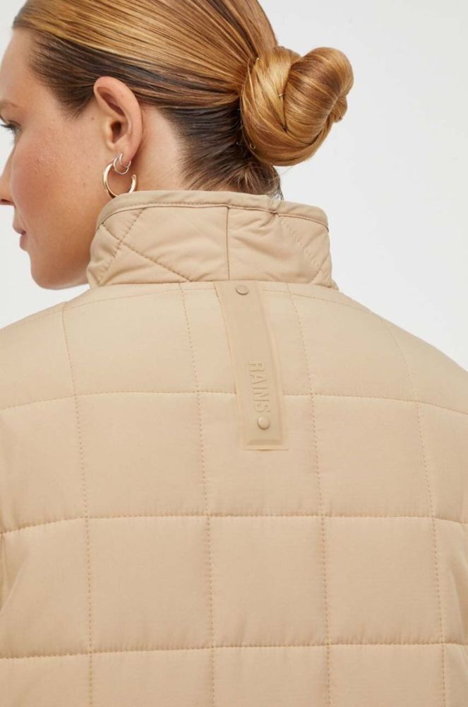Куртка Rains 18210 Jackets колір бежевий перехідна фото 13