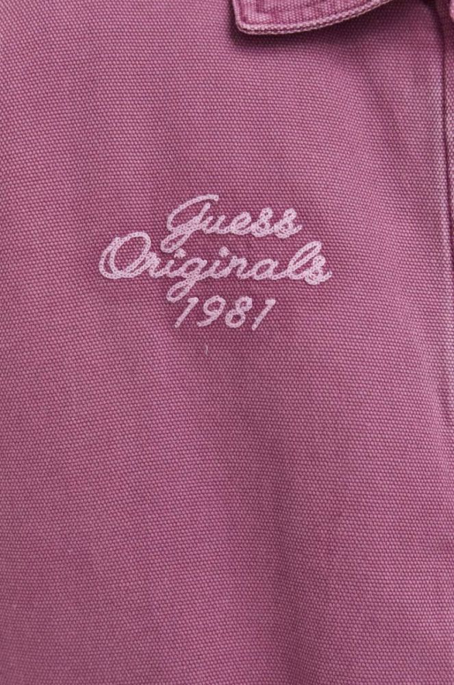 Джинсова куртка Guess Originals колір фіолетовий перехідна фото 10