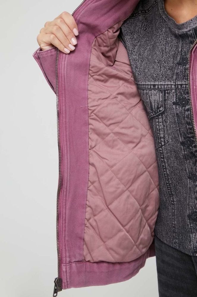 Джинсова куртка Guess Originals колір фіолетовий перехідна фото 6
