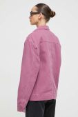 Джинсова куртка Guess Originals колір фіолетовий перехідна