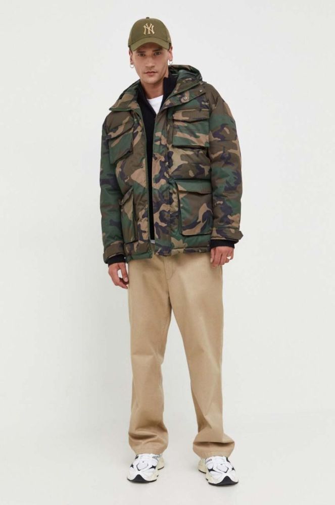 Куртка Guess Originals колір зелений зимова фото 4