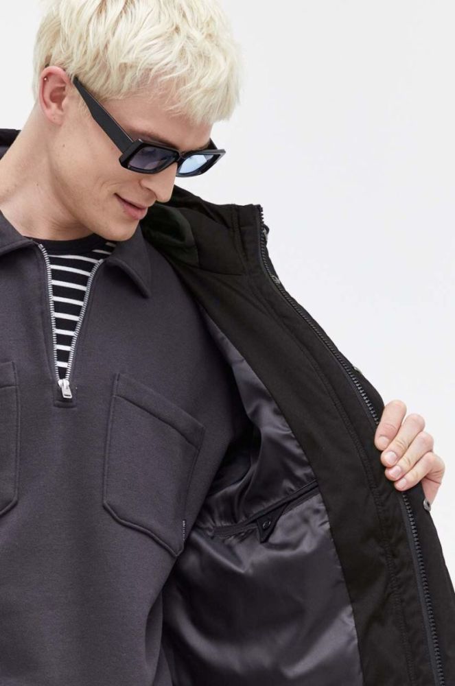 Куртка Guess Originals колір чорний зимова фото 11