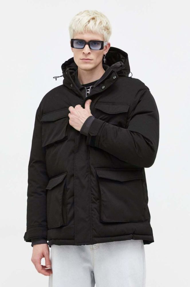Куртка Guess Originals колір чорний зимова фото 2