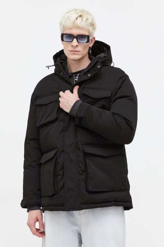 Куртка Guess Originals колір чорний зимова фото 2