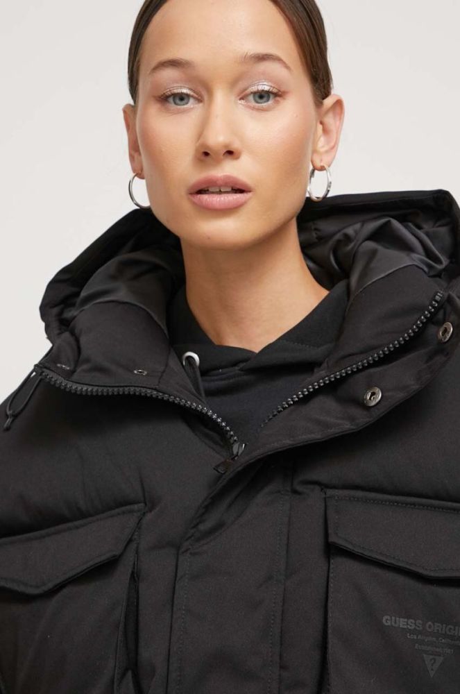 Куртка Guess Originals колір чорний зимова фото 9