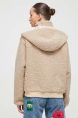 Куртка Guess Originals жіноча колір бежевий перехідна oversize