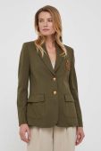 Піджак Lauren Ralph Lauren колір зелений однобортний однотонна