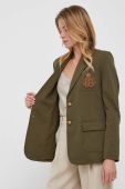 Піджак Lauren Ralph Lauren колір зелений однобортний однотонна