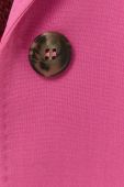 Льняний жакет Weekend Max Mara колір рожевий однобортний однотонна