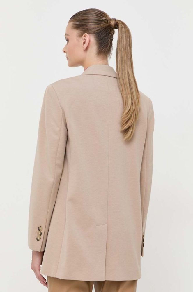 Піджак Weekend Max Mara колір бежевий однобортний однотонна фото 3