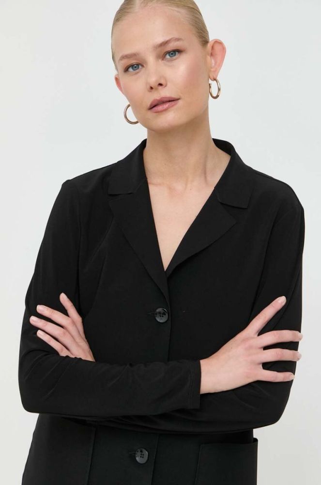Піджак Max Mara Leisure колір чорний однобортний однотонна фото 5