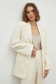 Піджак з домішкою льону By Malene Birger Porter колір бежевий однобортний однотонний