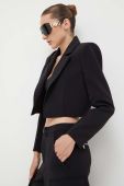 Піджак Patrizia Pepe колір чорний однобортний однотонна (3383489)